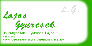 lajos gyurcsek business card